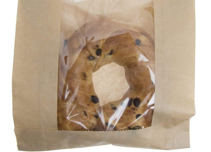 EcoCraft Kraft Paper Single Serve Window Bag - 5" L x 1 1/2 D x 7" H
