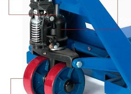 Global Industrial High Capacity Pallet Jack with 27"W x 48"L Forks, 6600 Lb. Capacity, Manual Duty Truck for Warehouse, Manufacturing and Retail, Blue Powder Coat Finish