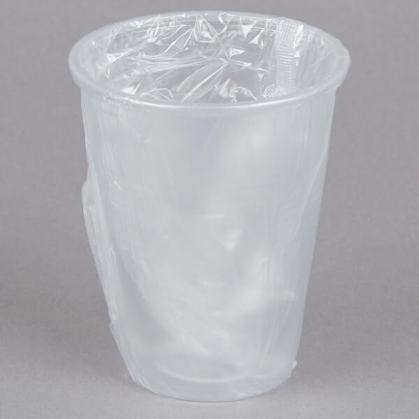 Glownary Disposable Plastic Cups, 9 oz, Translucent, Individually Wrapped, 1000 Count