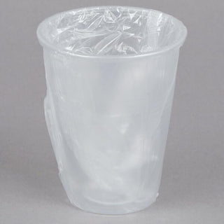Glownary Disposable Plastic Cups, 9 oz, Translucent, Individually Wrapped, 1000 Count