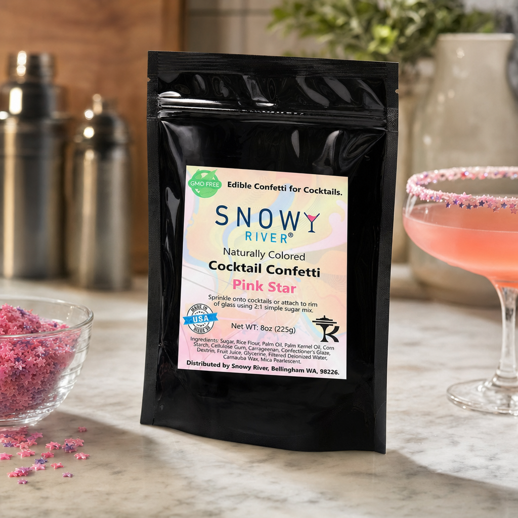 Pink Star-Shaped Sequin Sprinkles, 8 oz. - lifestyle