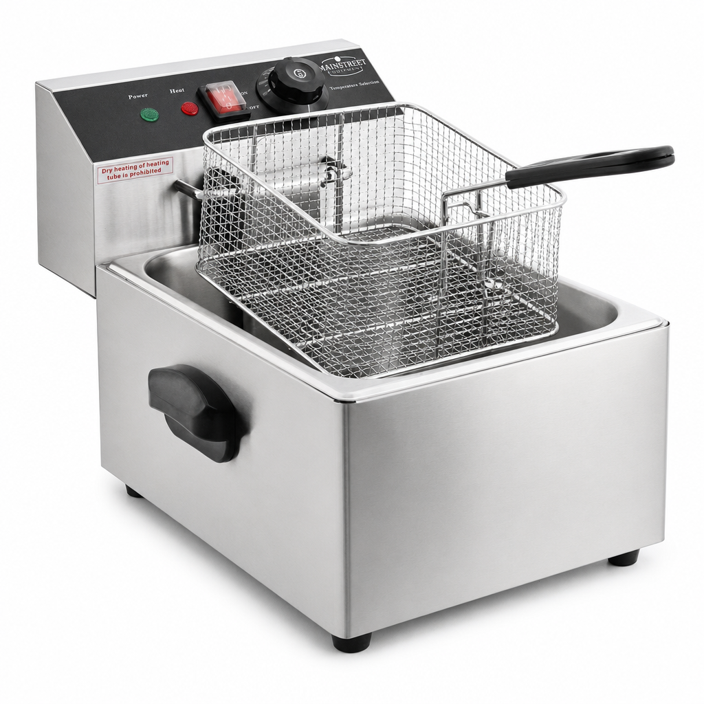 MainStreet Equipment F10E 10 lb. Electric Countertop Fryer - 110V, 1,600W - main