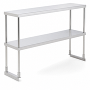 Avantco Stainless Steel Double Deck Overshelf - 12" x 46 3/4" - main