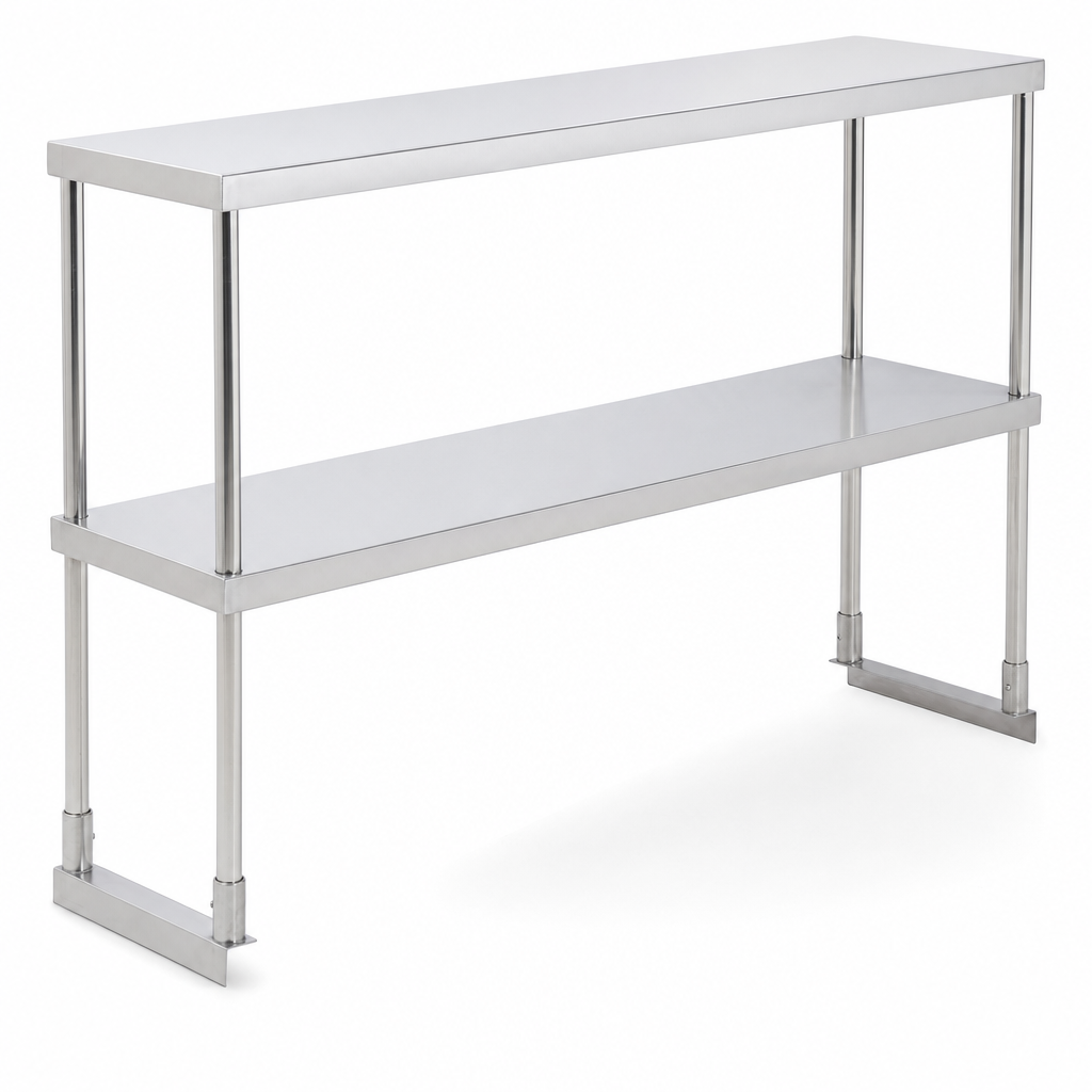 Avantco Stainless Steel Double Deck Overshelf - 12" x 46 3/4" - main