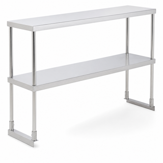 Avantco Stainless Steel Double Deck Overshelf - 12" x 46 3/4" - main