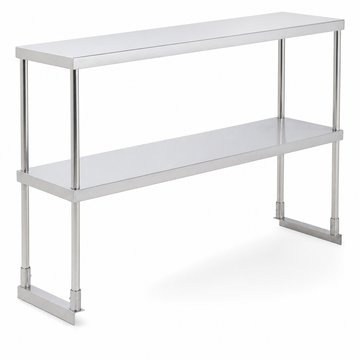 Avantco Stainless Steel Double Deck Overshelf - 12" x 46 3/4" - main