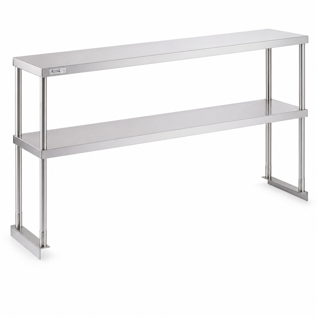 Avantco Stainless Steel Double Deck Overshelf 12" x 60" - main