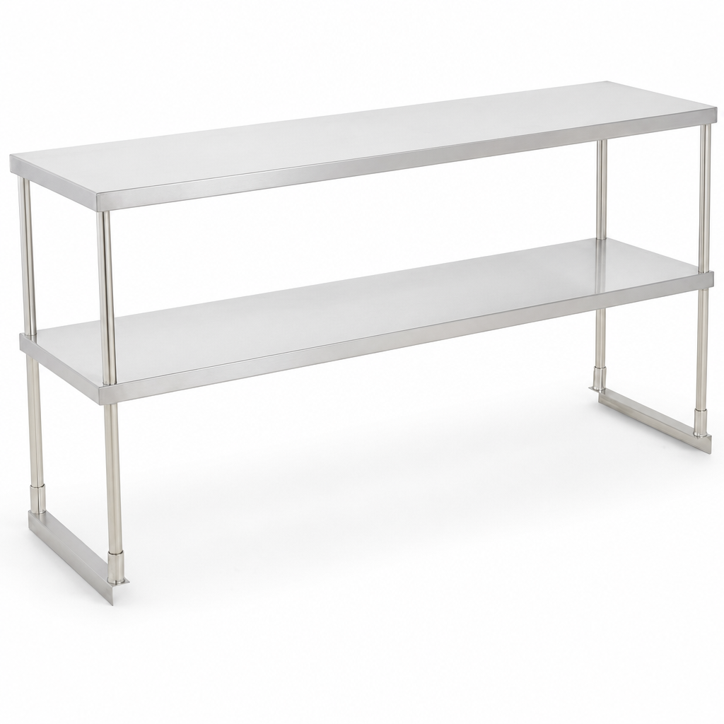 Avantco Stainless Steel Double Deck Overshelf - 60" x 18" - main