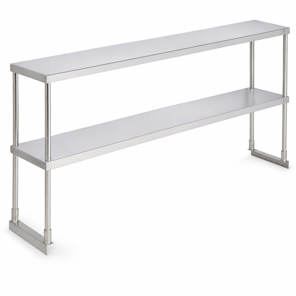 Avantco 178SSDOS7112 Stainless Steel Double Deck Overshelf - 12" x 70 3/8" - main