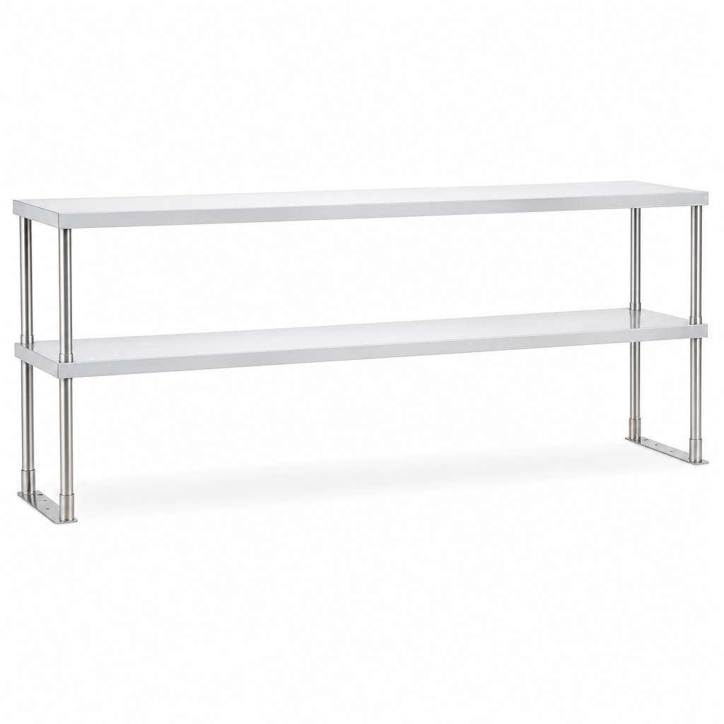 Avantco Stainless Steel Double Deck Overshelf - 18" x 70 3/8" - main