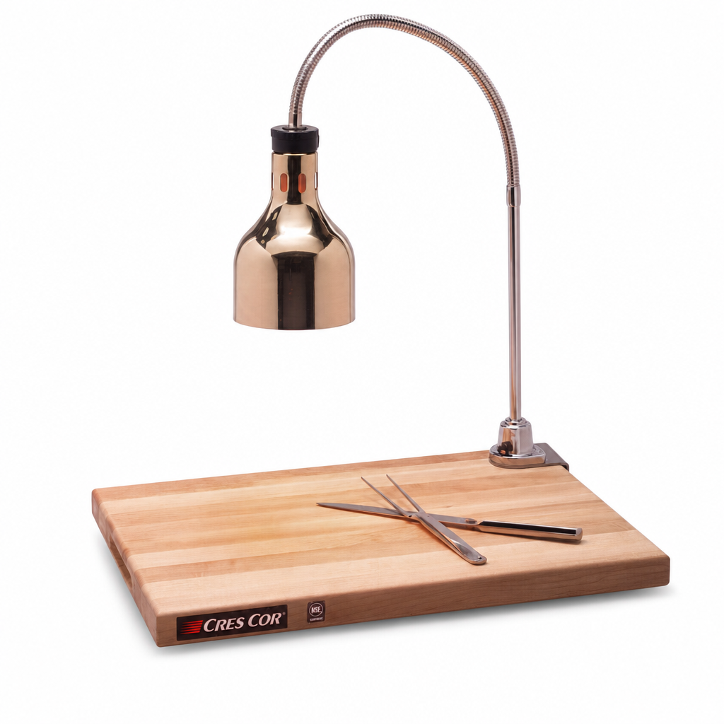 Cres Cor IFW-61-GL-10PB Portable Carving Station with Maple Wood Cutting Board - main