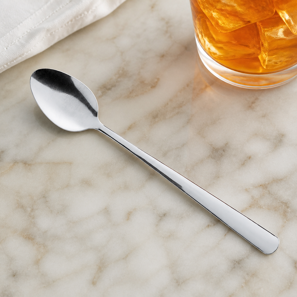 Iced Tea Spoon Flatware, 8 Inches, 18/0 Stainless Steel, Silver, 12/Pack - lifestyle