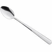 8 Inch Silver Iced Tea Spoon Flatware, 18/0 Stainless Steel, Smooth Panel, Rounded Handle, 60/Case - main
