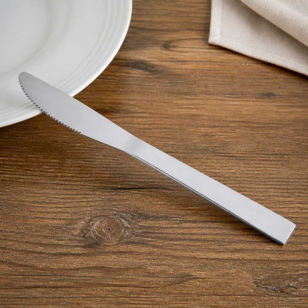 Dinner Knife Flatware, 8 3/8 Inches, Silver, 18/0 Stainless Steel, 60/Case - lifestyle