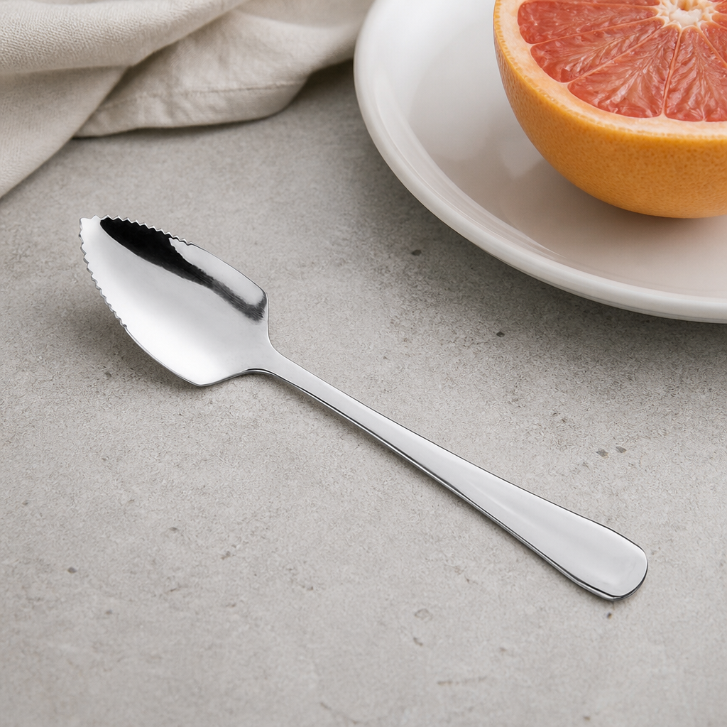 Grapefruit Spoon Flatware, 18/0 Stainless Steel, Silver, 6 1/4 Inches, 12/Pack - lifestyle