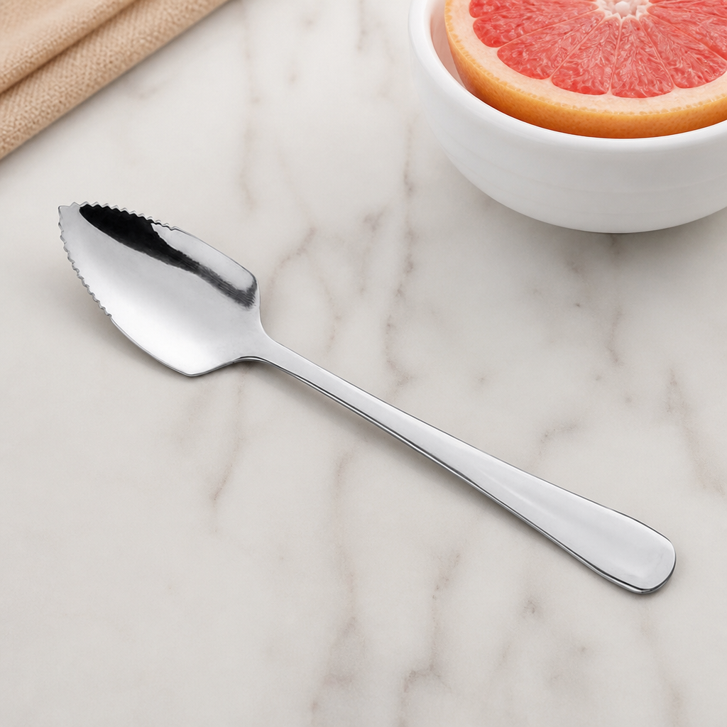 Silver 18/0 Stainless Steel Grapefruit Spoon Flatware, 6 1/4 Inches, 60/Case - lifestyle