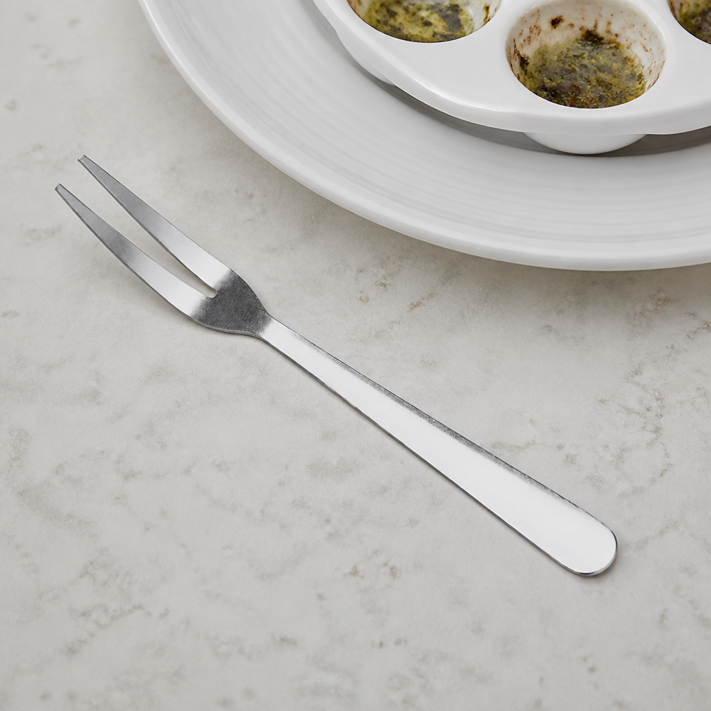 Snail Fork Flatware, 18/0 Stainless Steel, 6 1/4 Inches, Silver, 12/Pack - lifestyle
