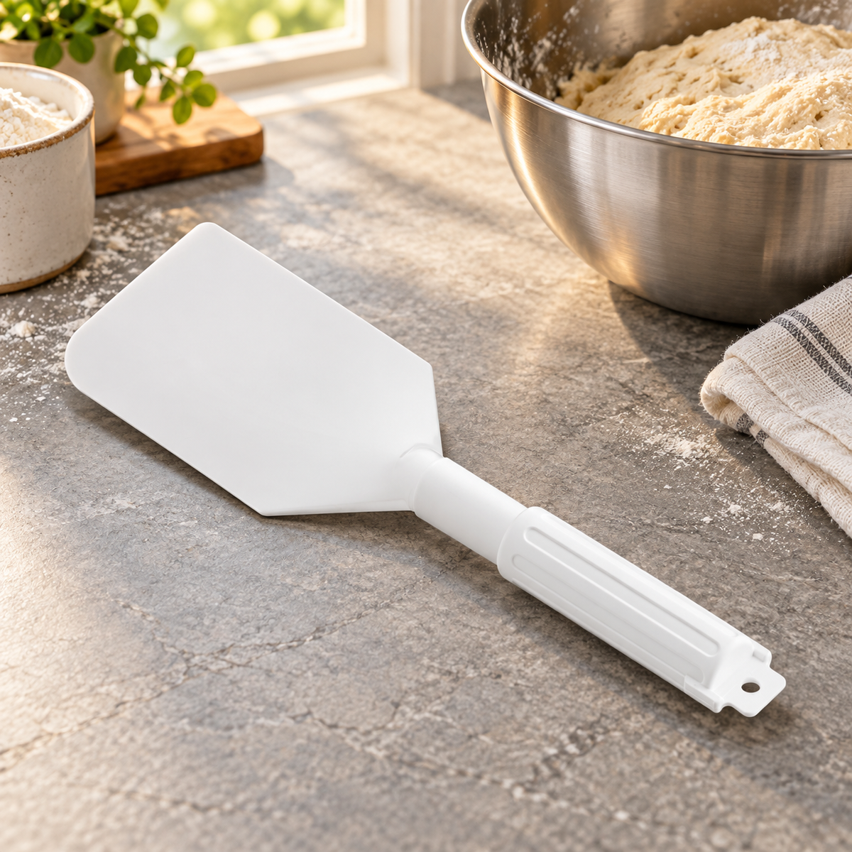 13 3/4-Inch Polyethylene Mixing Paddle, White, Each - lifestyle