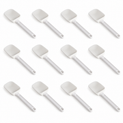 10-Inch White Rubber Spoonula with ABS Grip, Case of 12 - main