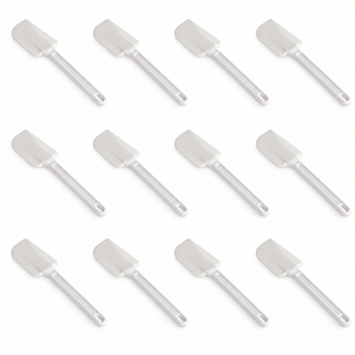 10-Inch White Rubber Spatula with ABS Grip, Case of 12 - main