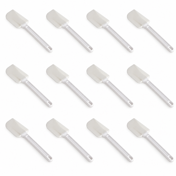 10-Inch White Rubber Spatula with ABS Grip, Case of 12 - main