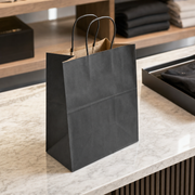 Paper Shopping Bags with Handles - Color and Size Options - lifestyle