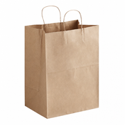 Brown Paper Shopping Bag with Paper Handles, 12" x 9" x 15 3/4" – 200/Case - main