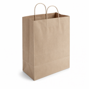 Brown Paper Shopping Bag with Paper Handles, 13" x 7" x 17", 65 lb., 250/Case - main