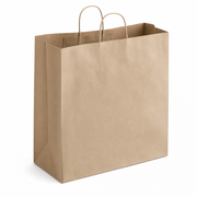 Paper Shopping Bag with Paper Handles, Brown, 16" x 6" x 15 3/4", 65 lb., 200/Case - main