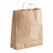 Paper Shopping Bag with Paper Handles, Brown, 16" x 6" x 19 1/4", 65 lb., 200/Case - main