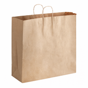 Paper Shopping Bag with Paper Handles, Brown, 18" x 7" x 18 3/4", 70 lb., 200/Case - main