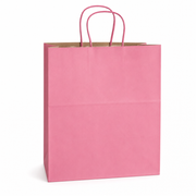 Pink Paper Shopping Bag with Paper Handles, 10" x 6 3/4" x 12", 250/Case - main