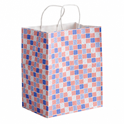 Patriotic Paper Shopping Bag with Paper Handles, 10" x 6 3/4" x 12", 60 lb., 250/Case - main