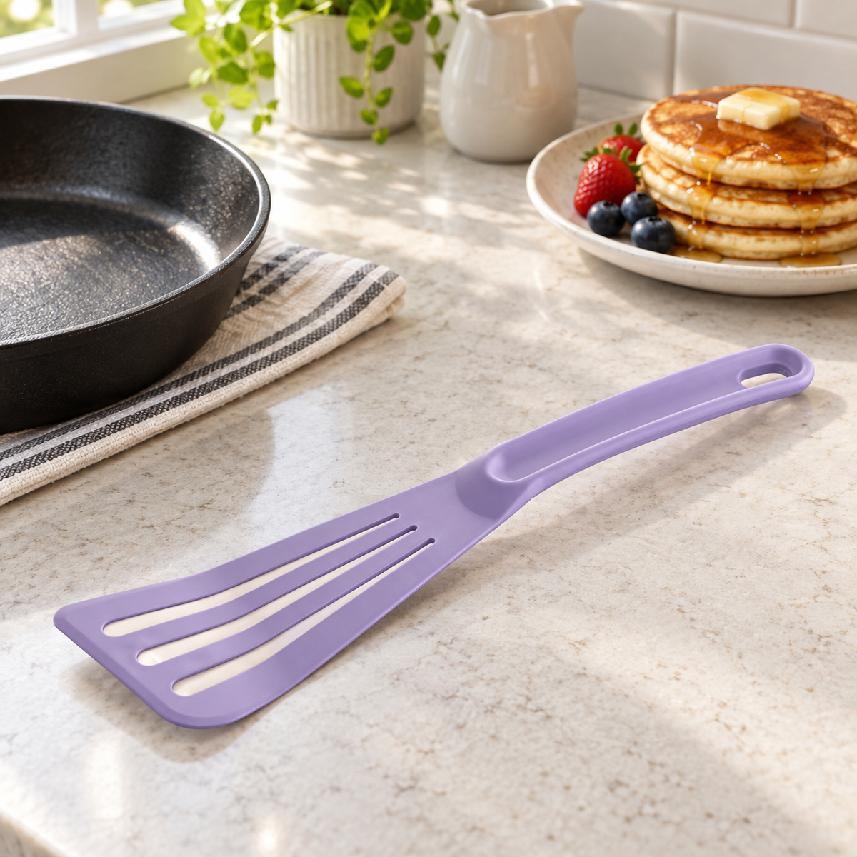 12-Inch Glass-Reinforced Nylon Slotted Turner, Purple, Each - lifestyle