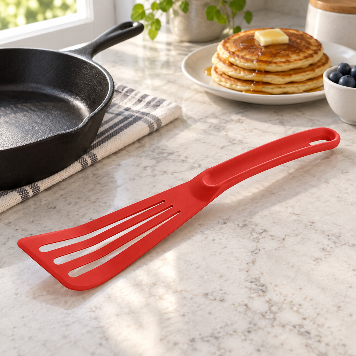 12-Inch Glass-Reinforced Nylon Slotted Turner, Red, Each - lifestyle