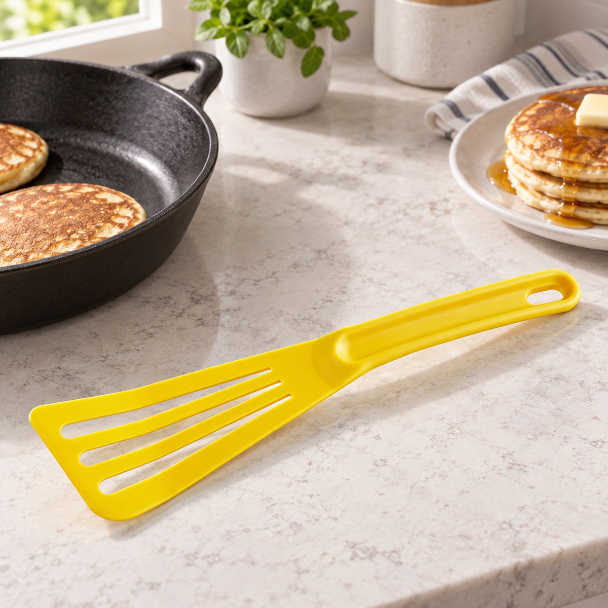 12-Inch Glass-Reinforced Nylon Slotted Turner, Yellow, Each - lifestyle