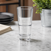 Clear Stackable Beverage Glass 12 oz. 6 1/4" – 12/Case - lifestyle