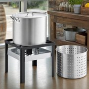 Backyard Pro 100 Qt. Aluminum Outdoor Seafood Boiler / Steamer Kit - 110000 BTU - lifestyle