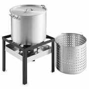 Backyard Pro 100 Qt. Aluminum Outdoor Seafood Boiler / Steamer Kit - 110000 BTU - main
