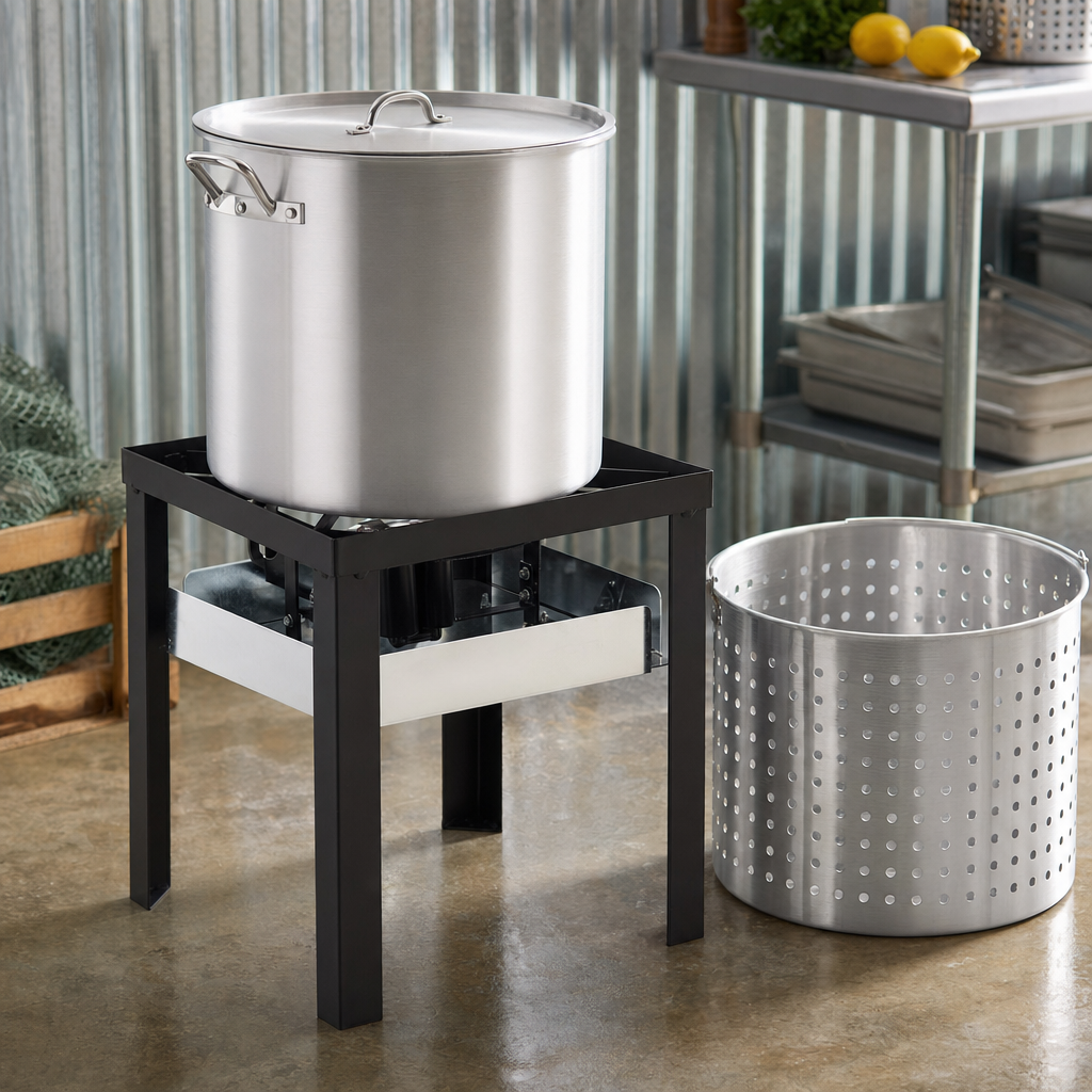 Backyard Pro 60 Qt. Aluminum Outdoor Seafood Boiler / Steamer Kit - 110000 BTU - lifestyle