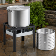 Backyard Pro 80 Qt. Aluminum Outdoor Seafood Boiler / Steamer Kit - 110,000 BTU - lifestyle