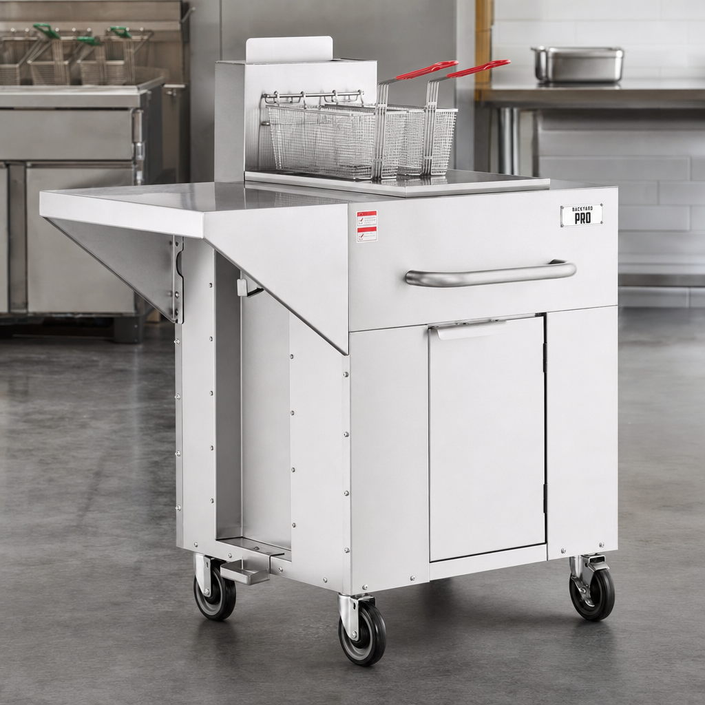 Backyard Pro BPF40 35 - 40 lb. Single Tank Portable Outdoor Fryer - 90,000 BTU - lifestyle
