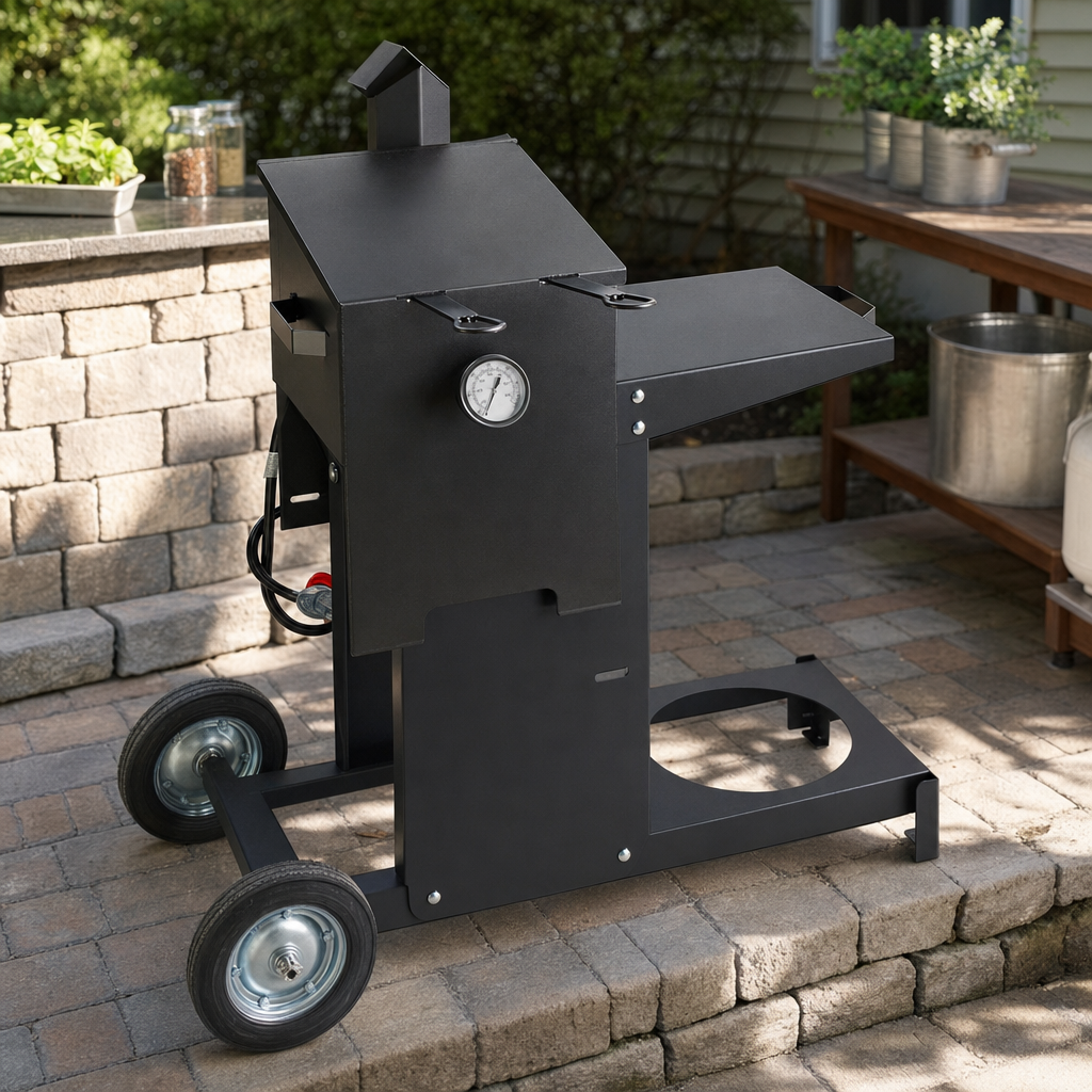 Backyard Pro 4 Gallon Steel Liquid Propane Outdoor Deep Fryer with Mobile Stand - 90,000 BTU - lifestyle