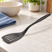 12 7/8-Inch Black Silicone-Coated Stainless Steel Slotted Turner - lifestyle
