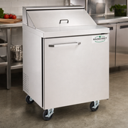 MainStreet Equipment 27" Standard Top 1 Door Refrigerated Sandwich Prep Table - lifestyle