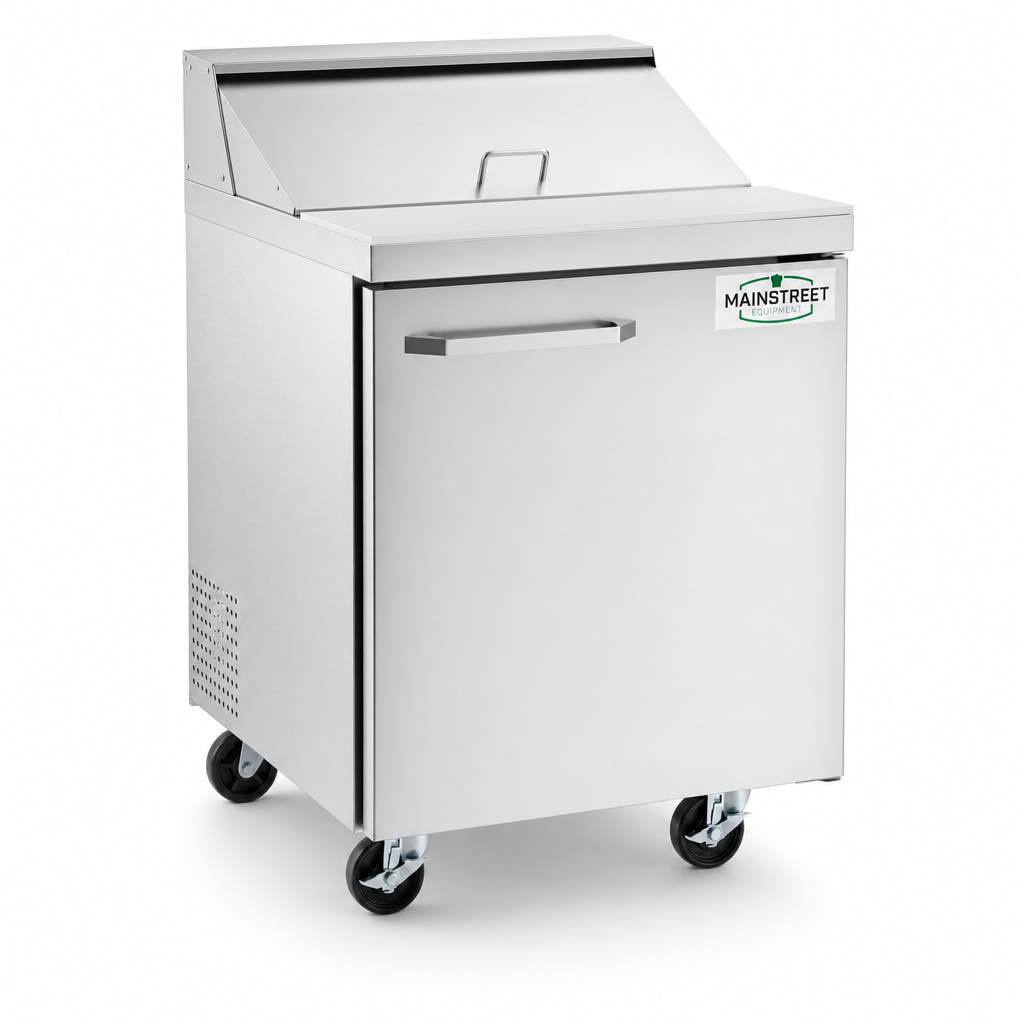 MainStreet Equipment 27" Standard Top 1 Door Refrigerated Sandwich Prep Table - main