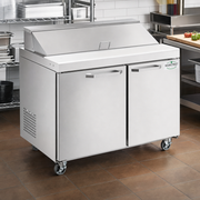 MainStreet Equipment 48" Standard Top 2 Door Refrigerated Sandwich Prep Table - lifestyle