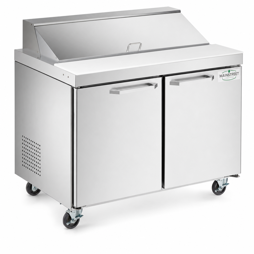 MainStreet Equipment 48" Standard Top 2 Door Refrigerated Sandwich Prep Table - main