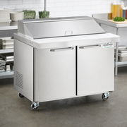 MainStreet Equipment 48" Mega Top 2 Door Refrigerated Sandwich Prep Table - lifestyle