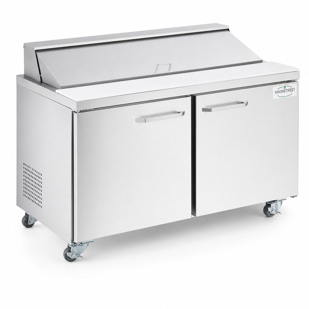 MainStreet Equipment 60" Standard Top 2 Door Refrigerated Sandwich Prep Table - main